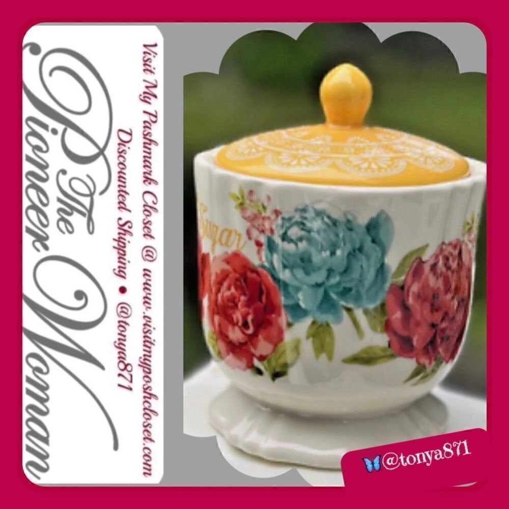 🦋 EUC Pioneer Woman Blossom Jubilee Sugar Bowl/Pot